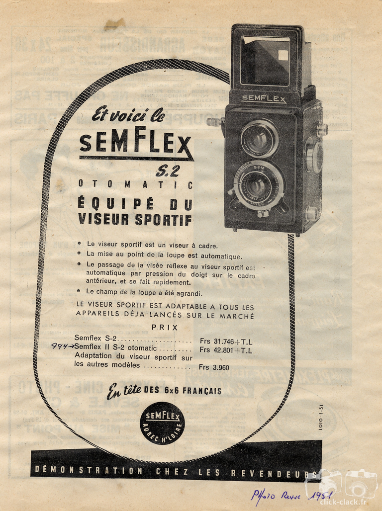 SEM - Semflex S2, Semflex S2 Otomatic - 1951