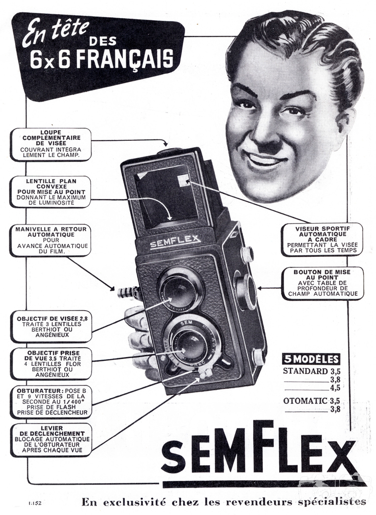 SEM - Semflex Standard 3,5, Semflex Standard 3,8, Semflex Standard 4,5, Semflex Otomatic 3,5, Semflex Otomatic 3,8 - 1952