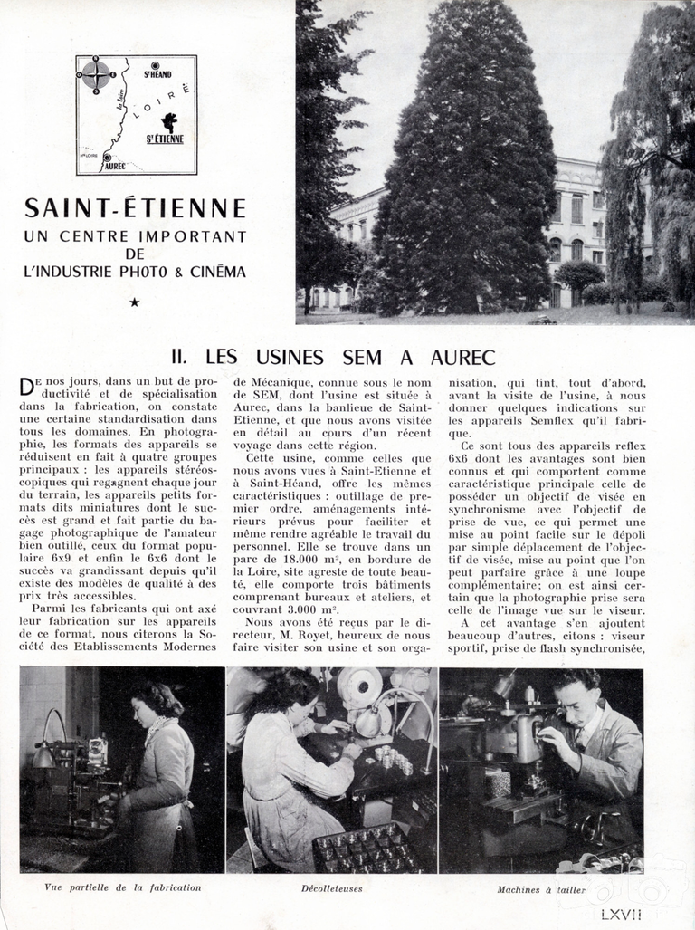 Les usines SEM à Aurec - juin 1953 - Photo-Cinéma - page 1