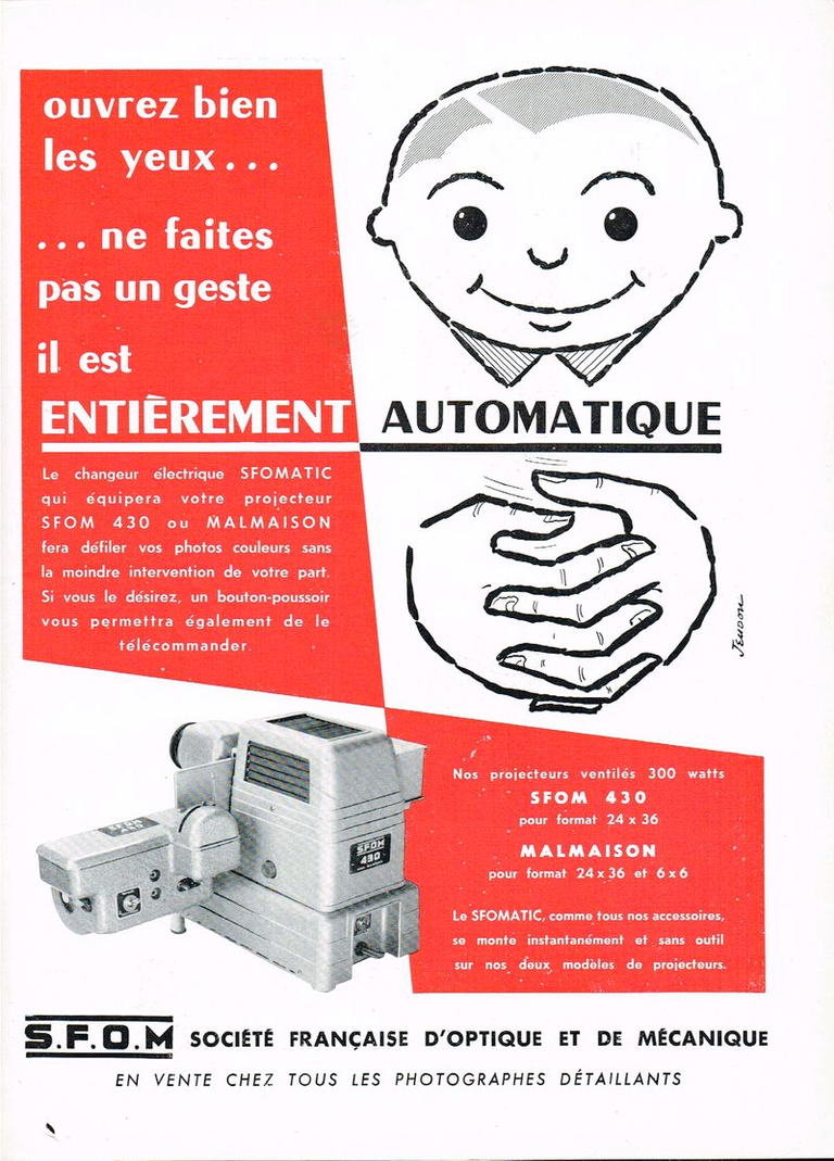 Projecteur SFOM - Photo Cinéma - février 1959