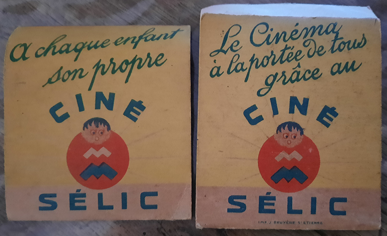 Ciné EGDA MM orange : les euls restes de la boîte, imprimée à St Etienne