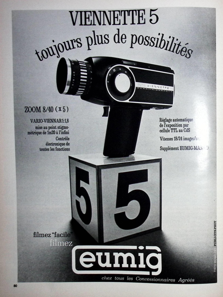 Eumig - Caméra Viennette 5 - Photo - avril 1970