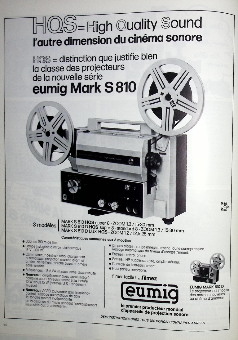 Eumig - Projecteur Mark S 810 - Photo - janvier 1975