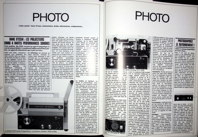 Eumig - Projecteurs Mark S 810, Mark S 810 D, Mark S 810 D Lux - Photo - avril 1975