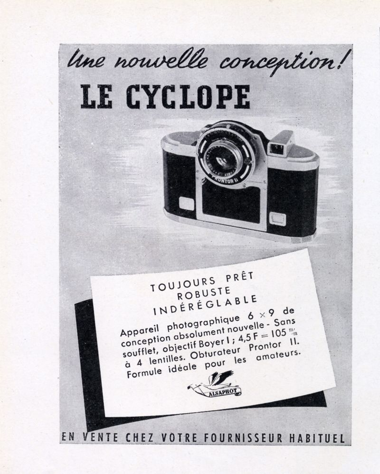 Alsaphot - Le Cyclope 6 x 9 - 1951