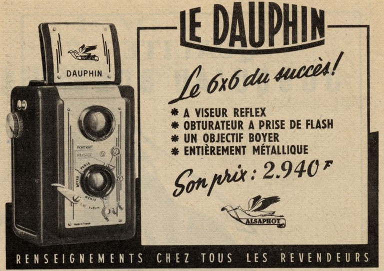 Alsaphot - Le Dauphin 6 x 6 - 1951 - Augmentation de prix !