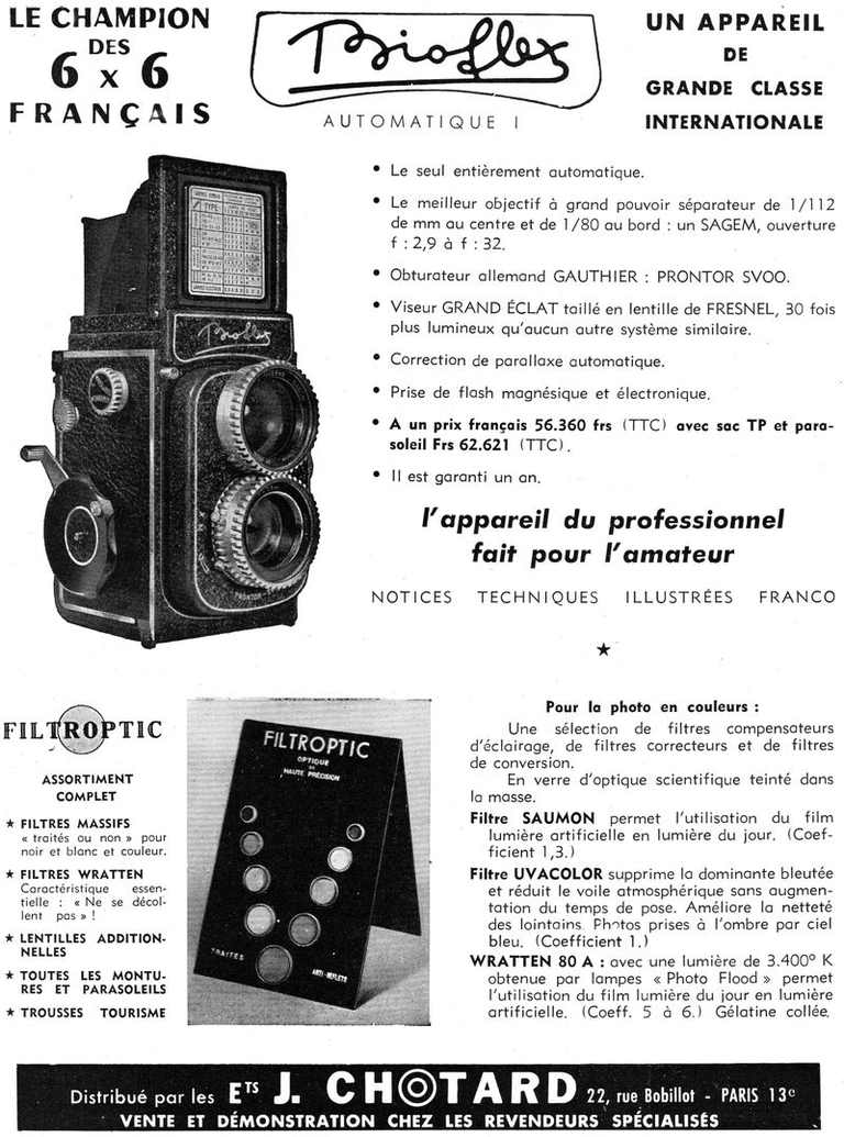 Alsaphot - Le Bioflex - juin 1956 - Photo-Cinéma