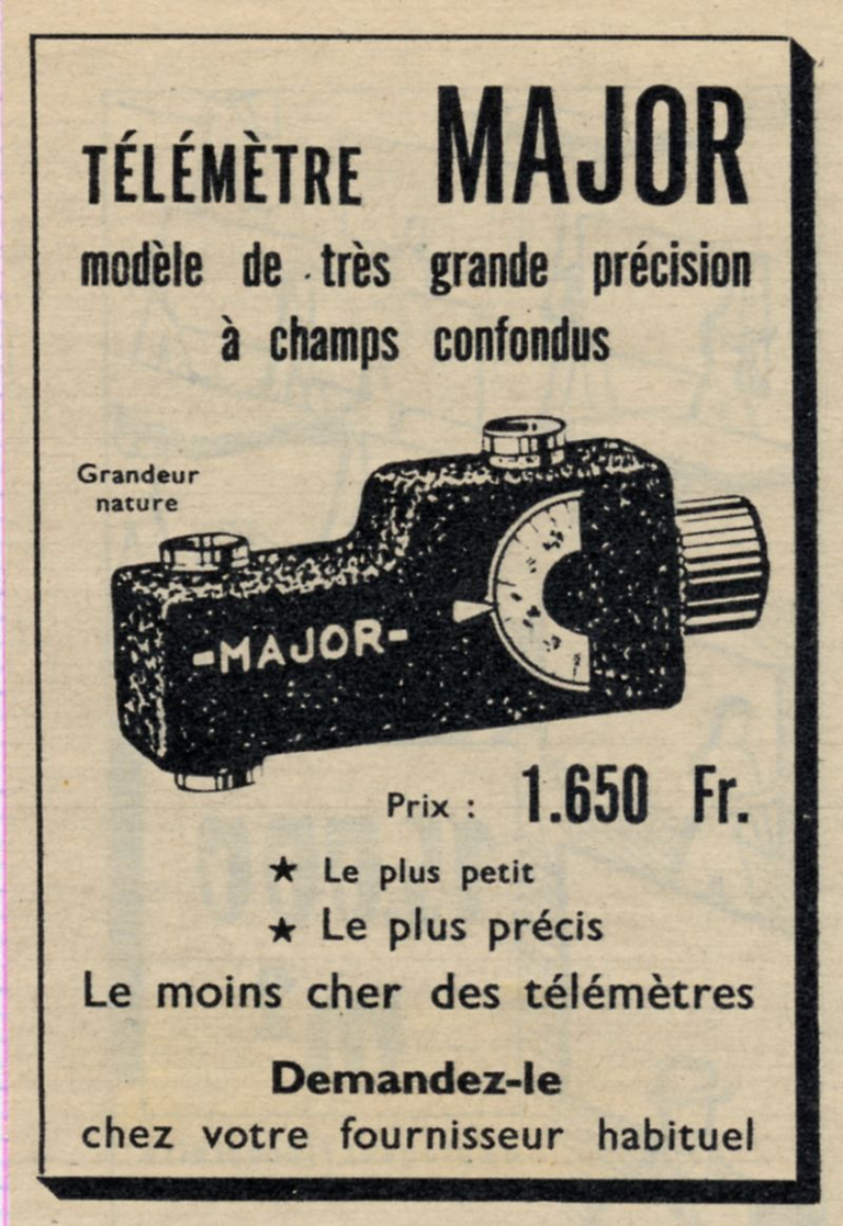 Alsaphot - Le Télémètre Major - 1956