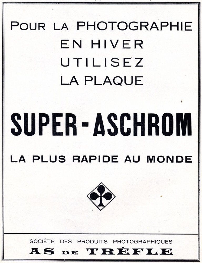 As de Trèfle - Plaque Super-Aschrom - 1935