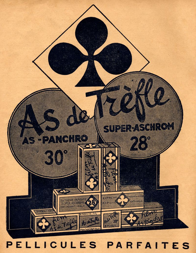 As de Trèfle - Pellicule As-Panchro, Super-Aschrom - 1937