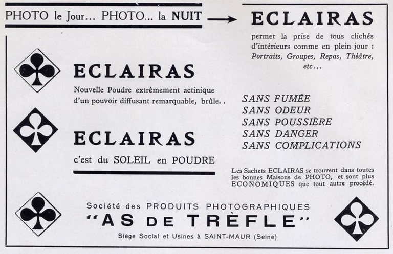 As de Trèfle - Poudre éclairante Eclairas - 1939