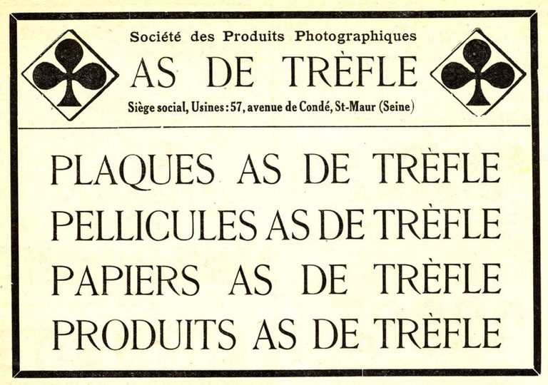 As de Trèfle - Plaques, Pellicules, Papiers, Produits - 1944