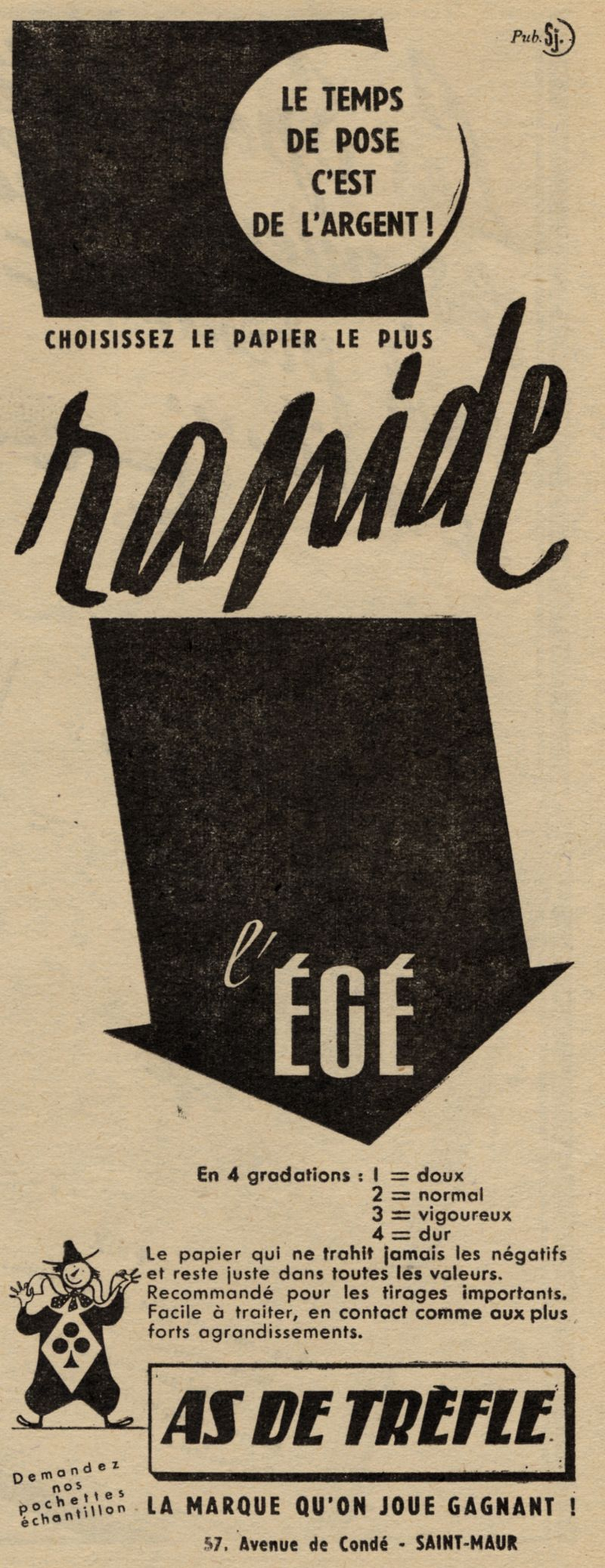 As de Trèfle - Papier Egé - 1948