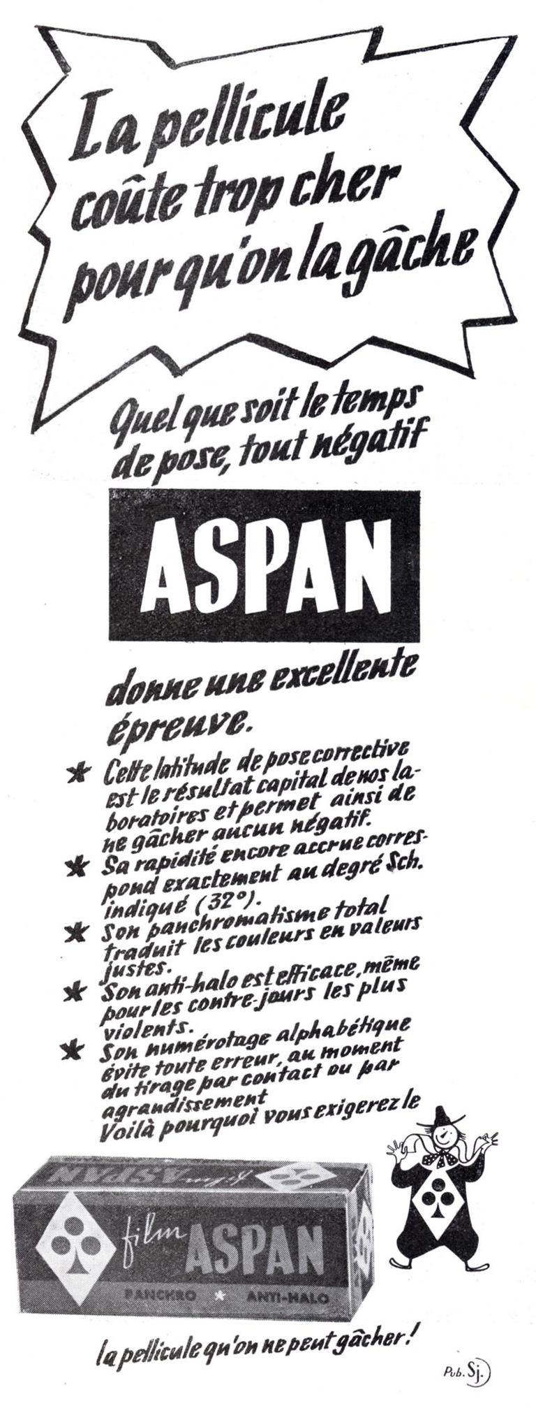As de Trèfle - Pellicule Aspan - 1950