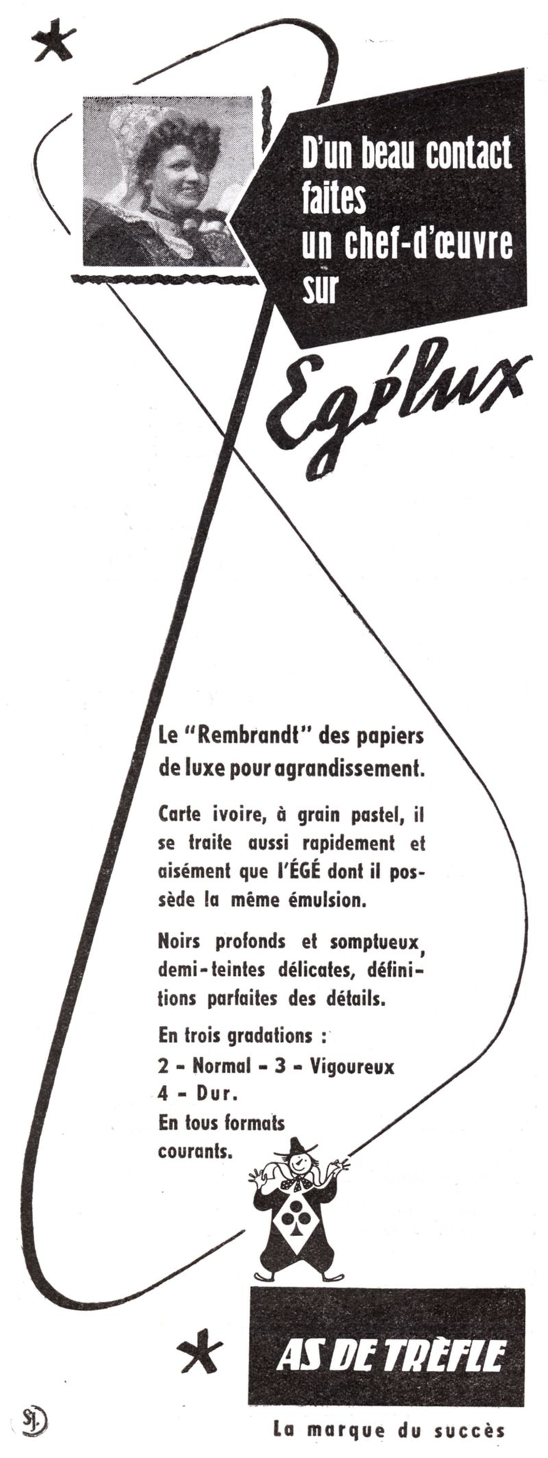 As de Trèfle - Papier Egélux - 1950