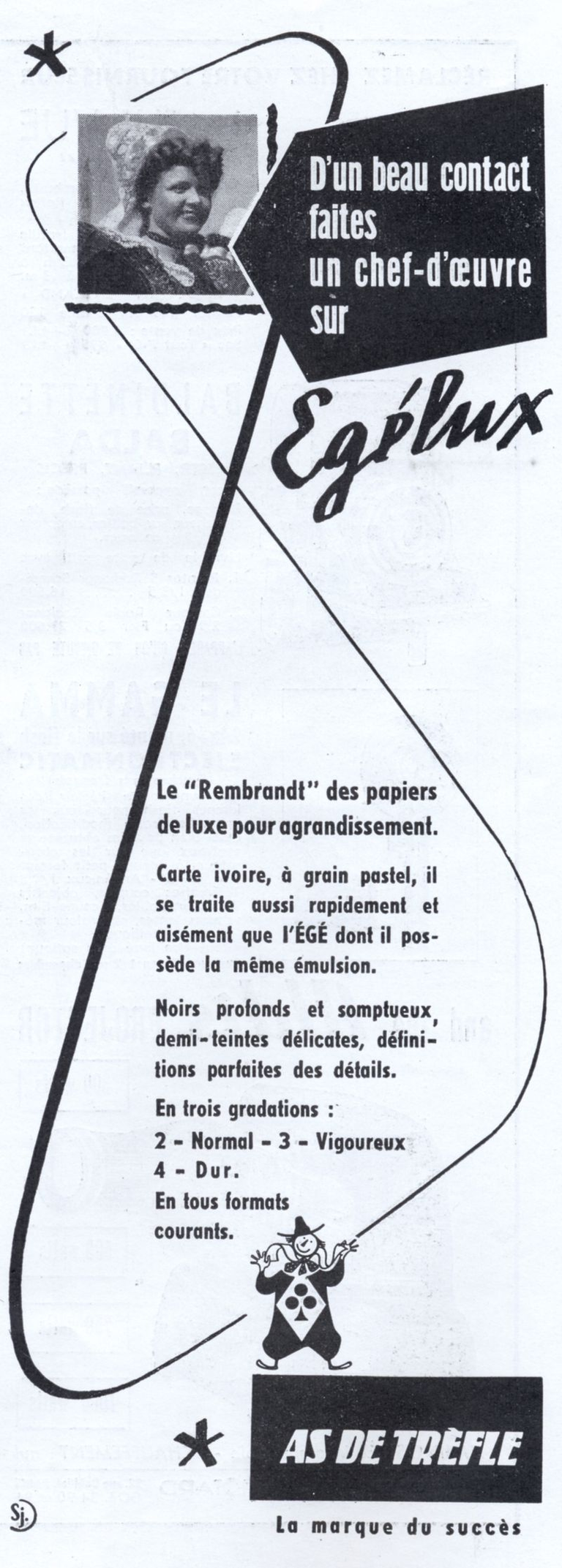 As de Trèfle - Papier Egélux - 1951