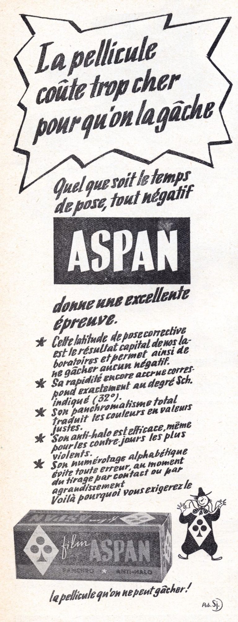 As de Trèfle - Pellicule Aspan - 1951