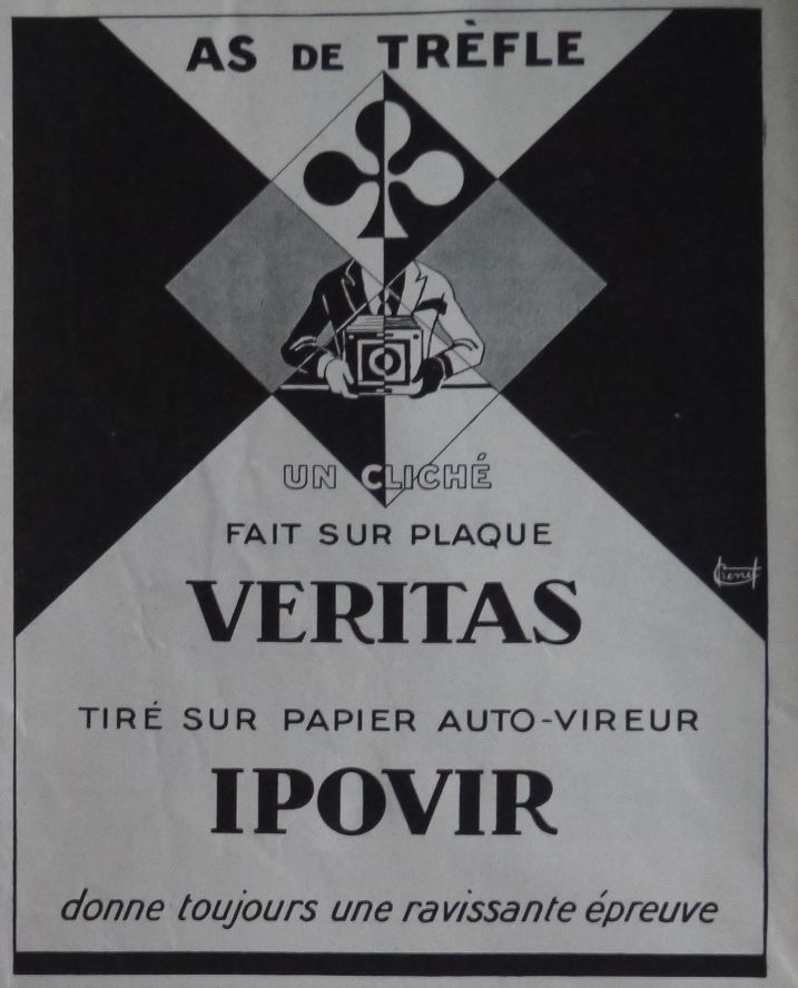 As de Trèfle - Plaque Véritas, Papier Ipovir - 25 juin 1925