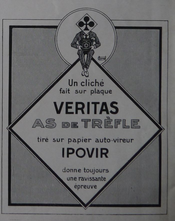 As de Trèfle - Plaque Véritas, Papier Ipovir - 10 juillet 1926