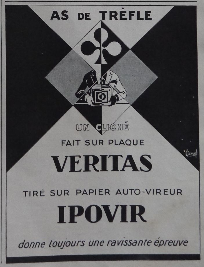 As de Trèfle - Plaque Véritas, Papier Ipovir - 20 août et 3 septembre 1927