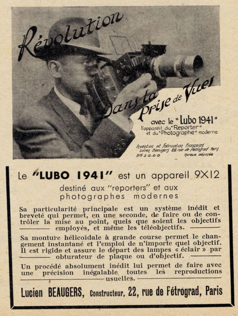 Beaugers - Lubo 41 - novembre 1941 - Photo-Cinéma