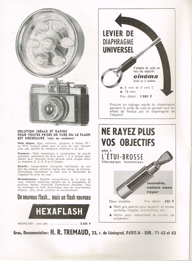Beaugers - Hexaflash sur Royer Savoy - janvier 1958 - Photo Cinéma