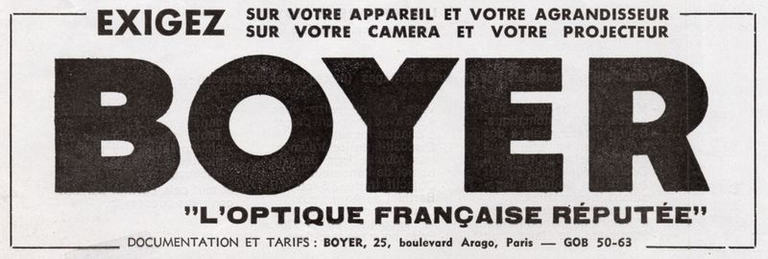 Boyer - objectifs - 1950