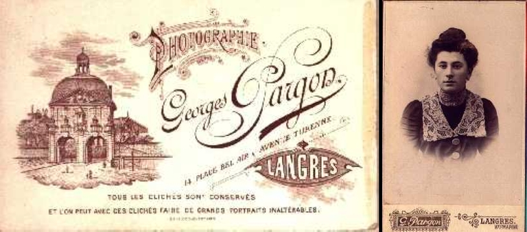 Langres - Georges Pargon - Photographie - 14 place Bel Air et avenue Turenne - Langres (Haute Marne)