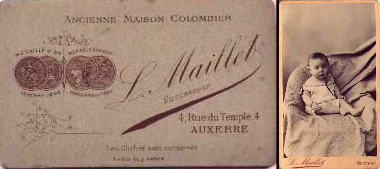 Auxerre - L. Maillet - Ancienne Maison Colombier - L. Maillet - Successeur - 4, rue du Temple, 4 - Auxerre - Les clichés sont conservés