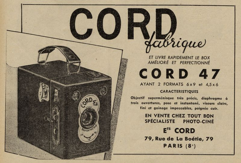 Cord - Cord 47 - 1948 - Photo Cinéma