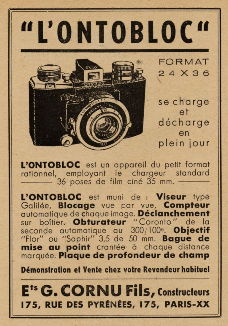 Cornu - Ontobloc - juin 1946 - Photo-Cinéma