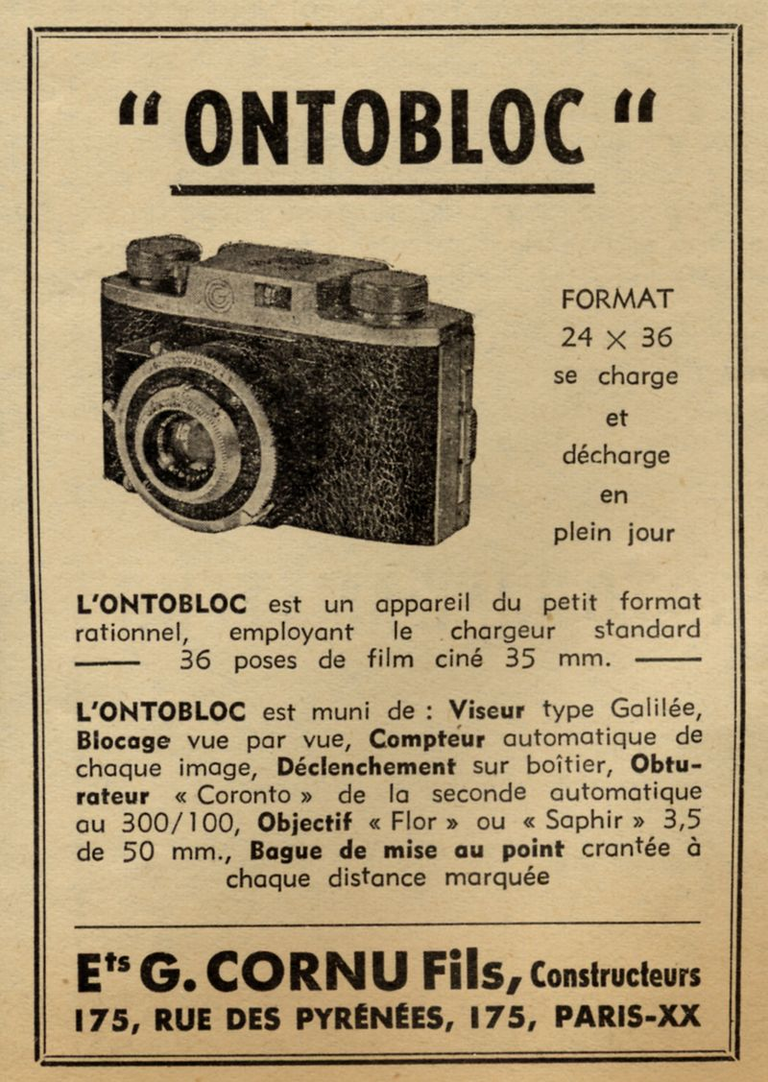 Cornu - Ontobloc - avril 1947 - Photo-Cinéma