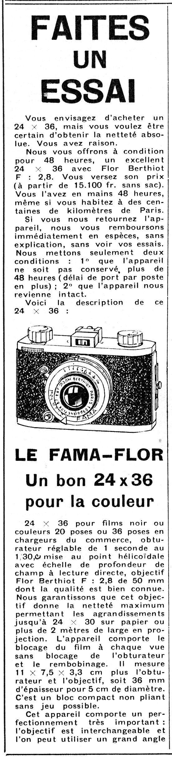 Cornu - Fama-Flor - janvier 1951