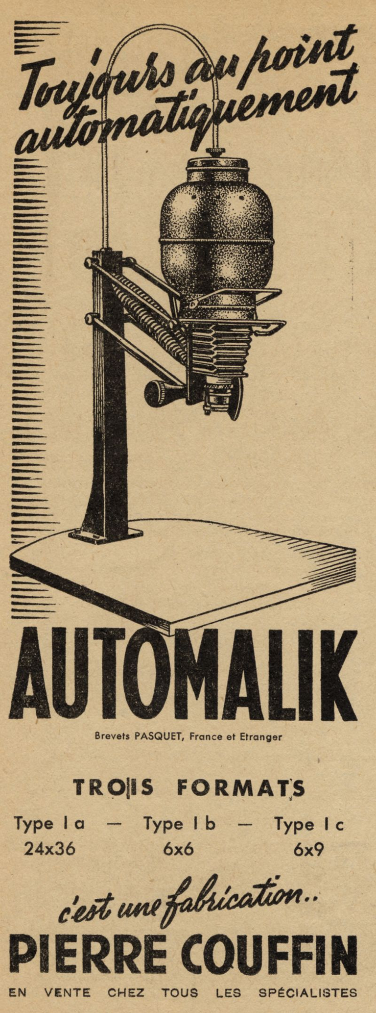 Couffin - Auto-Malik - décembre 1947 - Photo Cinéma