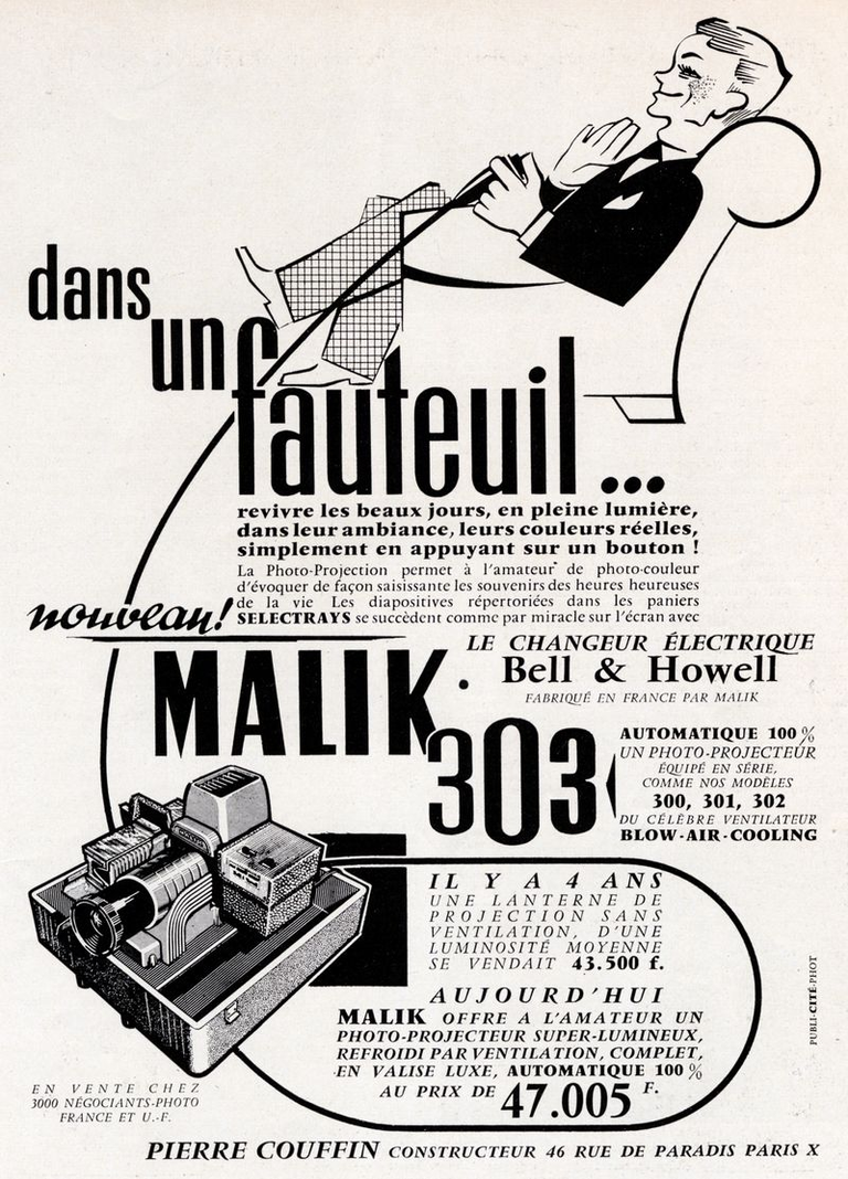 Couffin - Photo-Projecteur Malik 303 - 1958