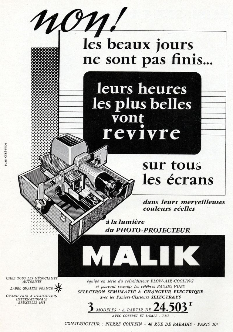 Couffin - Photo-Projecteur Malik - 1959