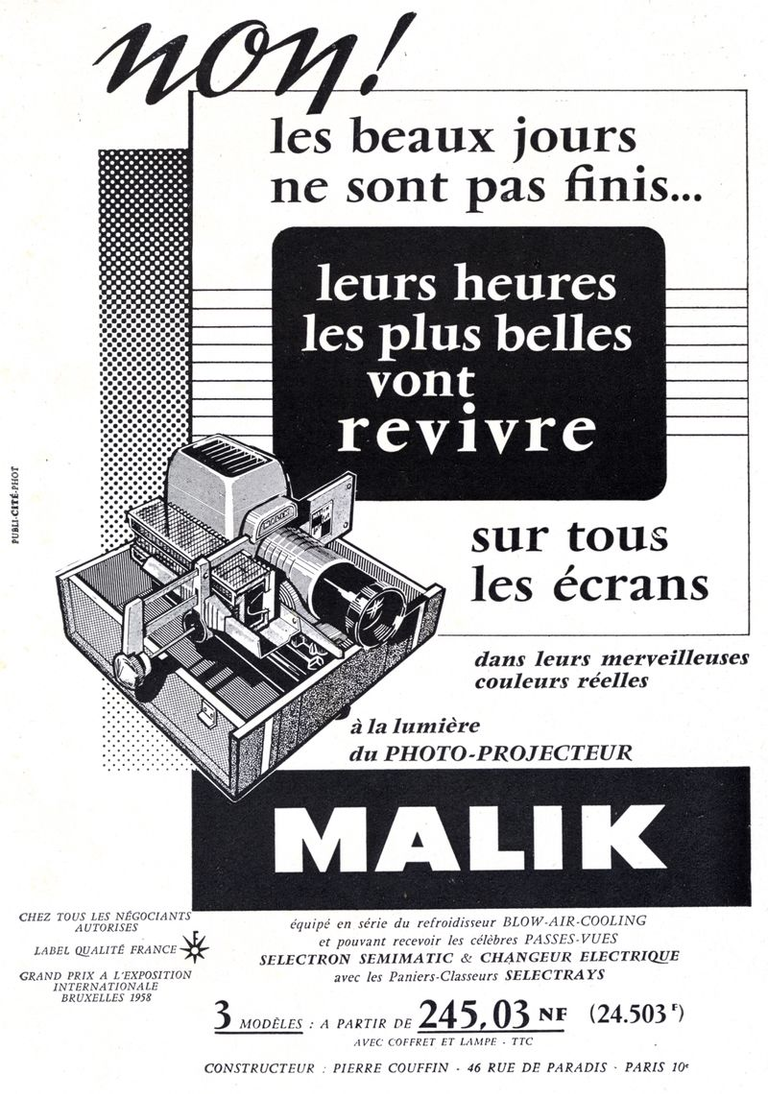 Couffin - Photo-Projecteur Malik - 1960