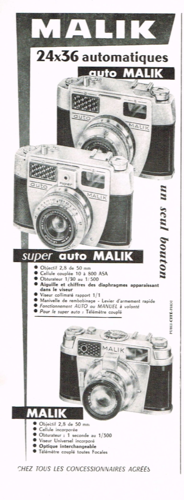 Couffin - Auto-Malik, Super Auto-Malik, Malik - juin 1961 - Photo-Cinéma