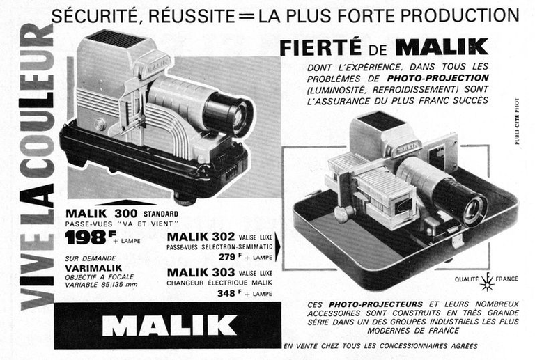 Couffin - Photo-Projecteur Malik 300, 302, 303 - juin 1963 - Photo-Cinéma