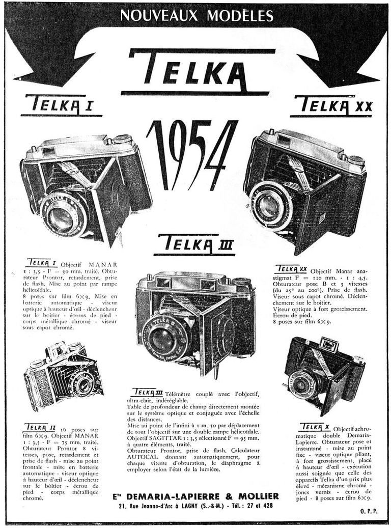 Demaria-Lapierre-Mollier - Telka I, Telka II, Telka III, Telka X, Telka XX - janvier 1954
