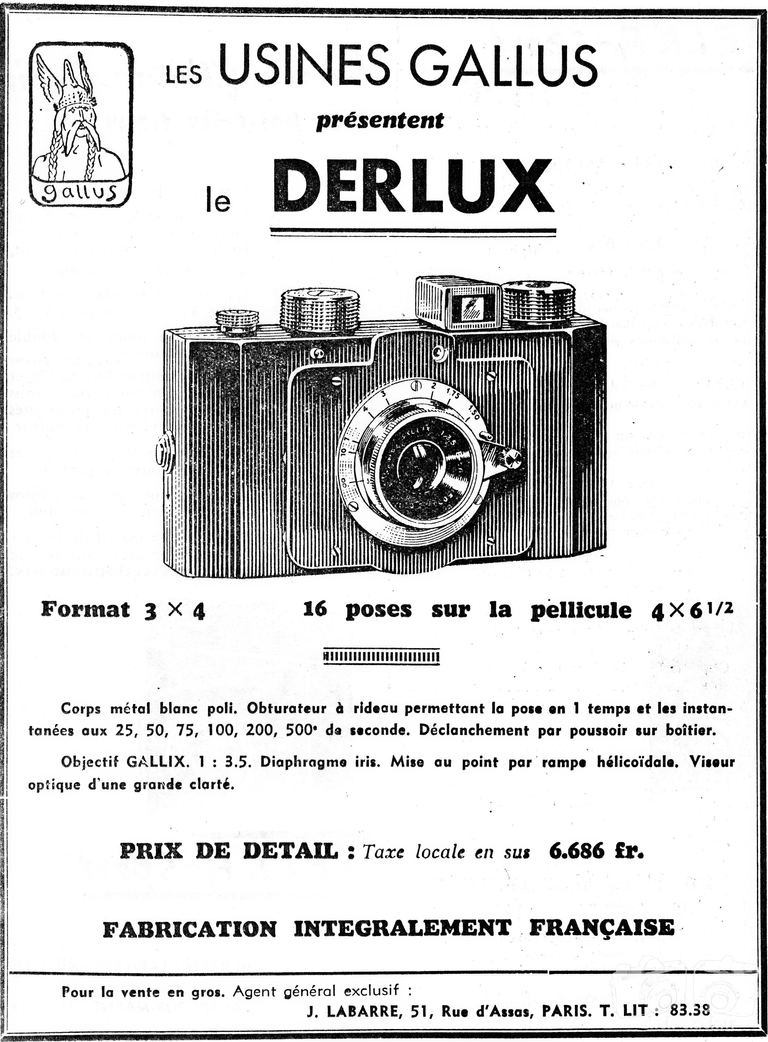 Gallus - Derlux - janvier 1946 - Photo-Cinéma