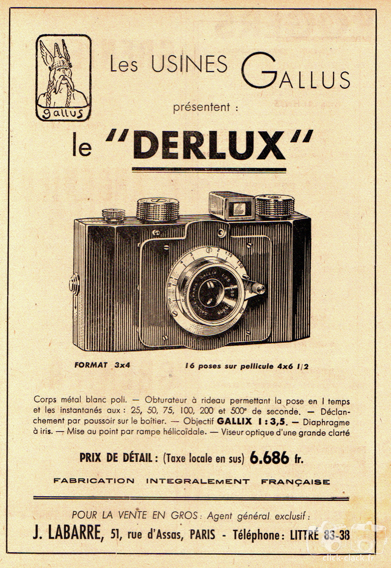 Gallus - Derlux - mars 1946 - Photo-Cinéma