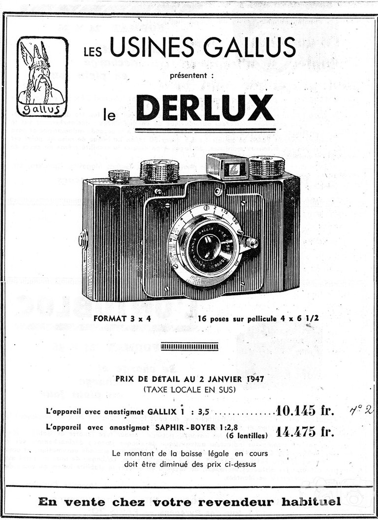 Gallus - Derlux - janvier 1947