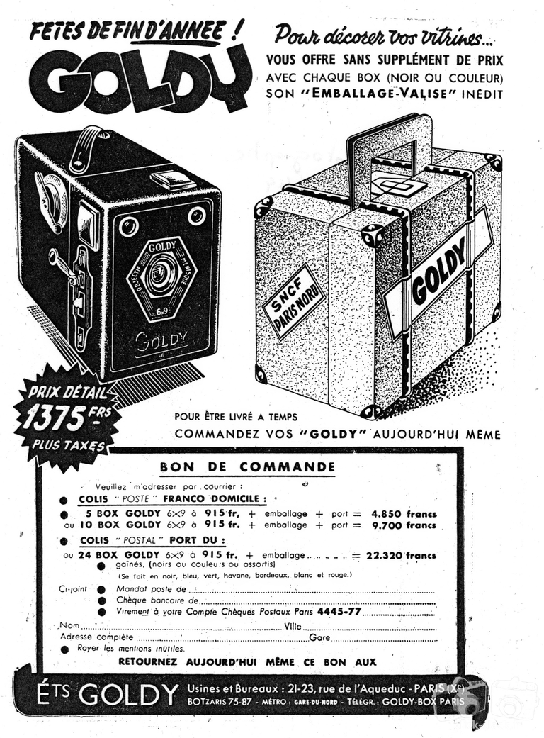 Goldy - Box Goldy - novembre 1949 - Le Photographe