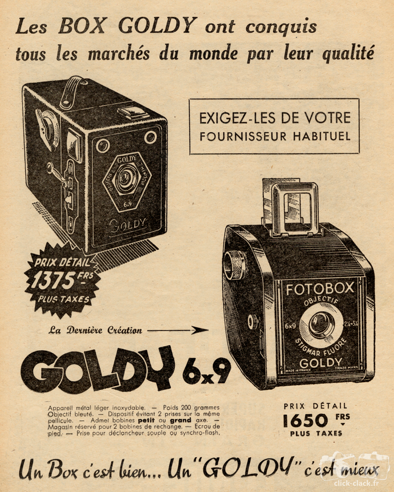 Goldy - Box Goldy, Fotobox - 1949
