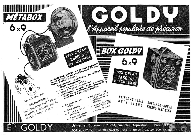 Goldy - Box Goldy, Métabox - mai 1951 - Le Photographe