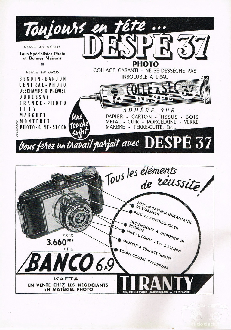 Kafta - Banco - mars 1953 - Photo-Cinéma