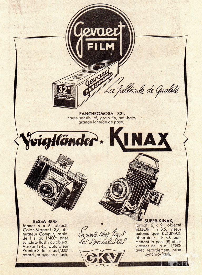 GKV - Super Kinax, Voigtländer Bessa 66, pellicule Gevaert Panchromosa 32° - janvier 1950 - Sciences & Vie