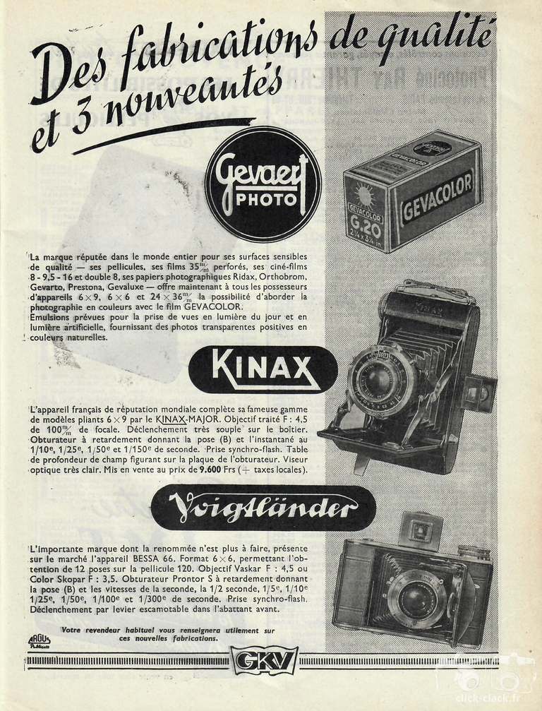 GKV - Kinax_Major, Voigtländer Bessa 66, pellicule Gevaert Gevacolor - mai 1950 - Photo-Revue