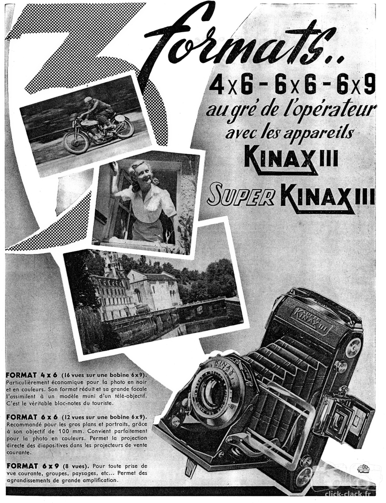 Kinax - Kinax III, Super Kinax III - juillet 1953 - Le Photographe